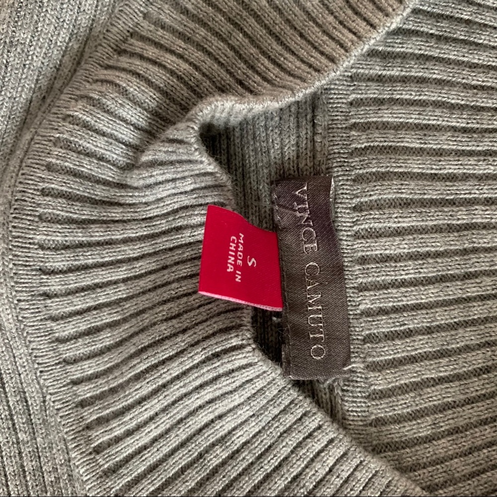 Vince Camuto Gray Long Sleeve Sweater Women’s S. T - Picture 9 of 9